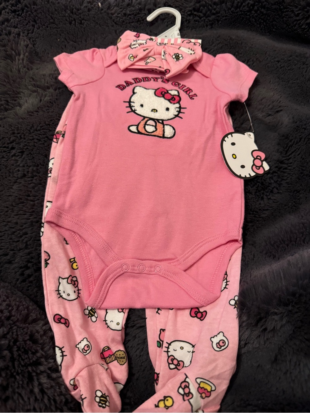 Hello Kitty Pink 'Daddy's Girl' Infant One-Piece with Matching Pants